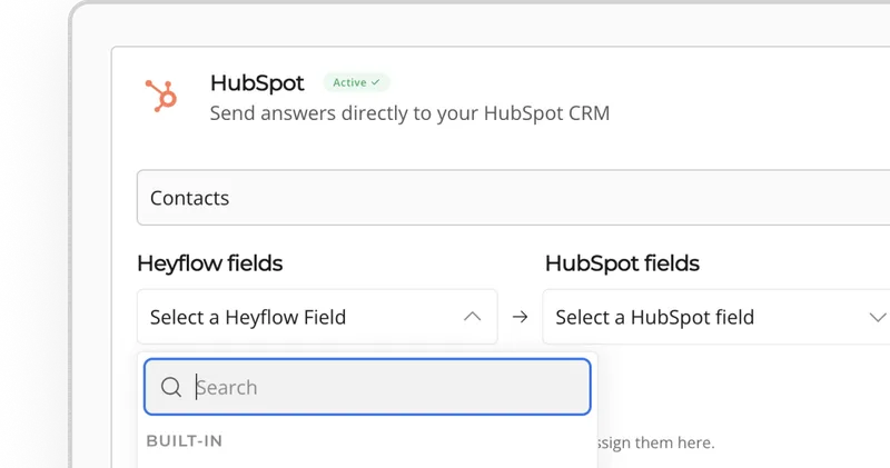 Heyflow-Screenshot – CRM-Integrationen