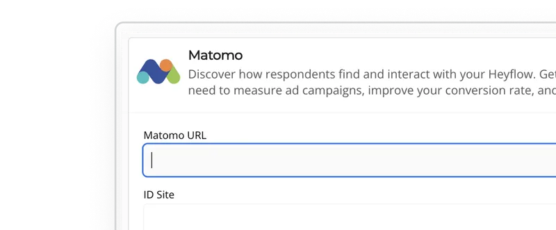 Heyflow-Screenshot – Matomo-Integration