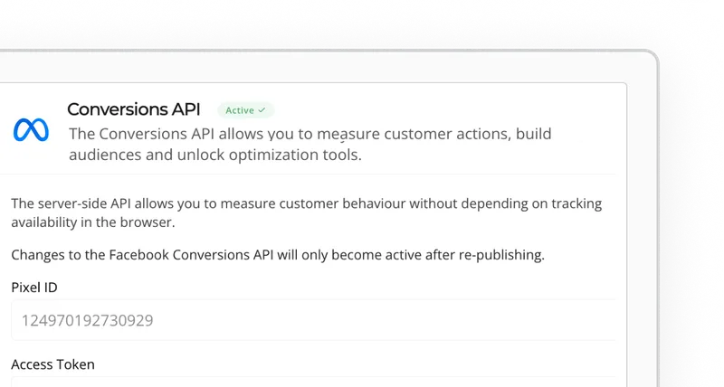 Heyflow-Screenshot – Meta Conversions API-Integration