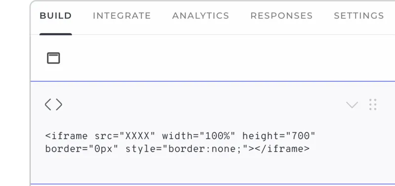 Heyflow-Screenshot – benutzerdefinierter HTML-Code